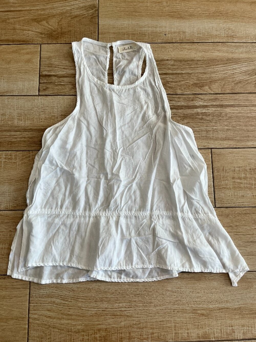 Womens Bella Dahl White Tank Top - S